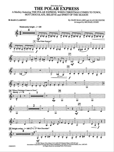 The Polar Express, Selections from: B-flat Bass Clarinet