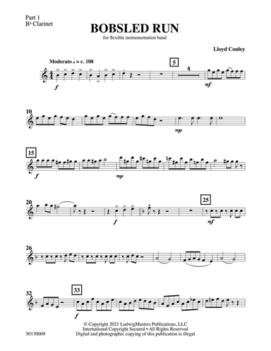 Bobsled Run: Part 1 - B-flat Clarinet