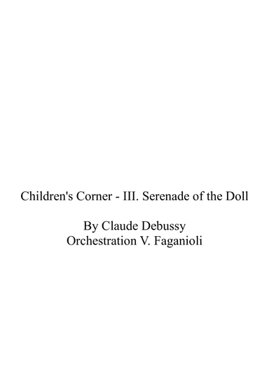 Children's Corner III Serenade of the Doll