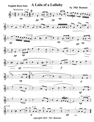 A Lulu of a Lullaby-english horn solo