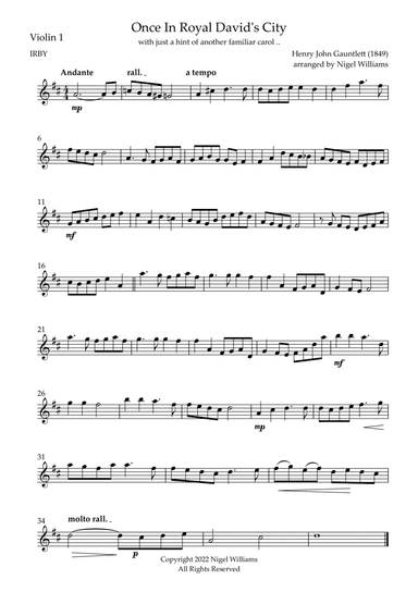 Once In Royal David's City