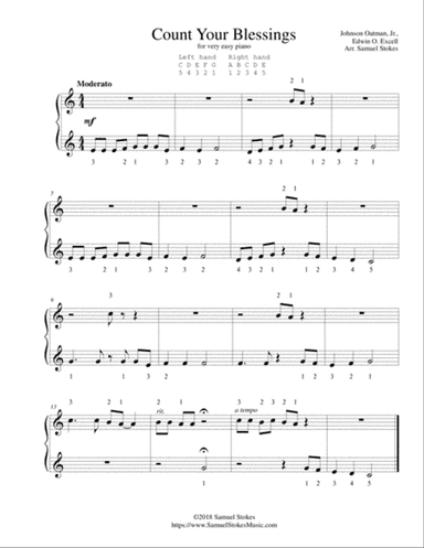 Count Your Blessings - for very easy piano