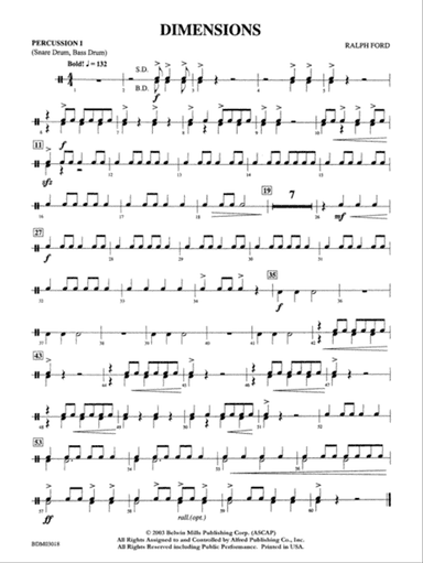Dimensions: 1st Percussion