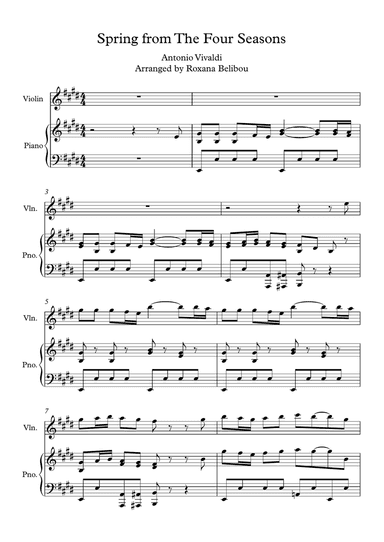 Spring from The Four Seasons Violin ( Flute) & Piano