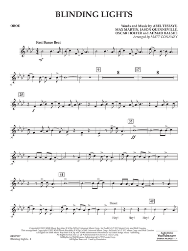 Blinding Lights (arr. Matt Conaway) - Oboe
