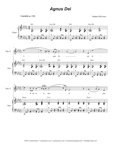 Agnus Dei (Mass of Peace and Justice) (Duet for Soprano and Tenor solo with SATB)