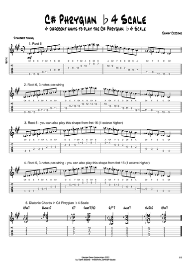 C# Phrygian b4 Scale (4 Ways to Play)