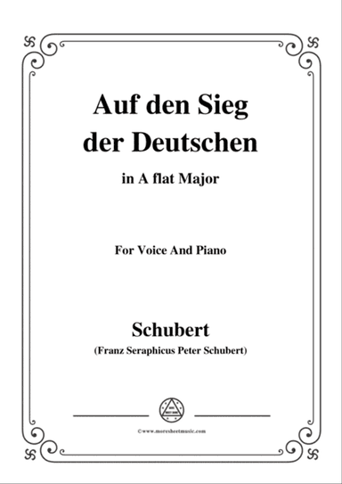 Schubert-Auf den Sieg der Deutschen,in A flat Major,for Voice,2 Violins&Cello