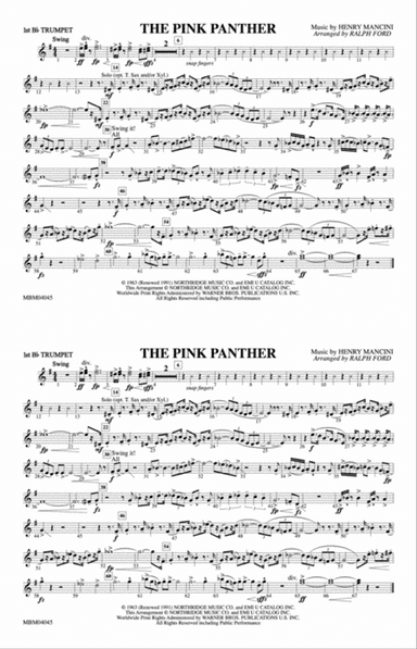 The Pink Panther: 1st B-flat Trumpet