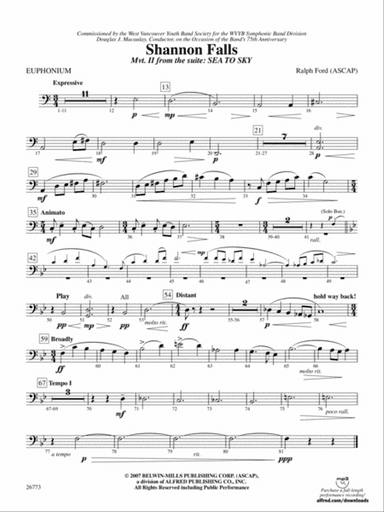 Shannon Falls (Movement 2 from Sea to Sky): Baritone B.C.