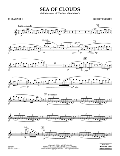 Sea of Clouds - Bb Clarinet 1