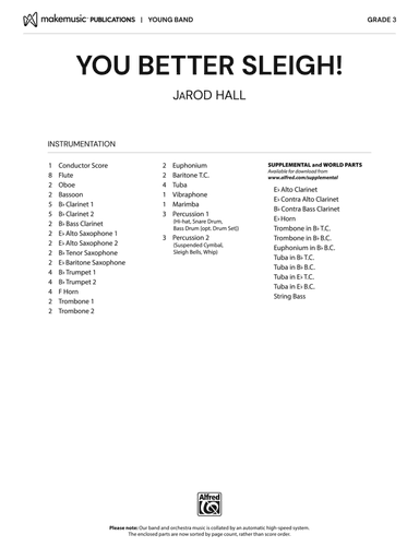 You Better Sleigh!: Score