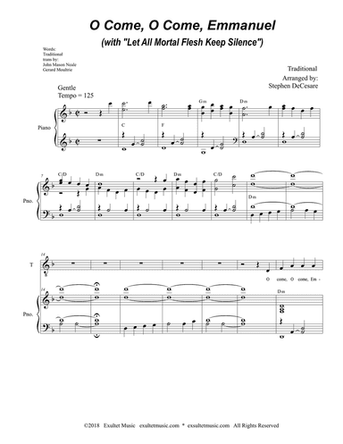 O Come, O Come, Emmanuel (with "Let All Mortal Flesh Keep Silence") (SATB)