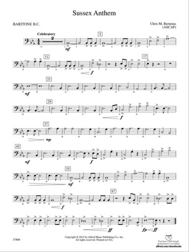 Sussex Anthem: Baritone B.C.