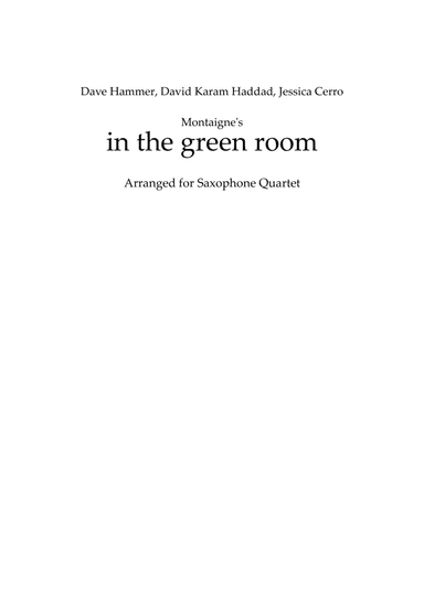 In The Green Room