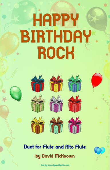 Happy Birthday Rock, for Flute and Alto Flute Duet