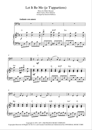 Let It Be Me (je T'appartiens)