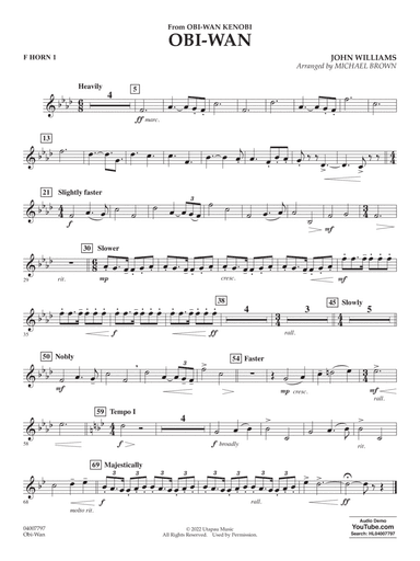 Obi-Wan (arr. Michael Brown) - F Horn 1