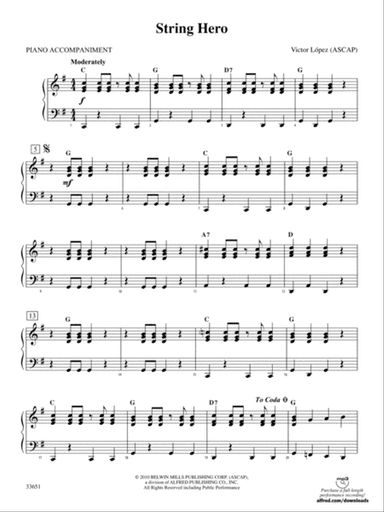 String Hero: Piano Accompaniment