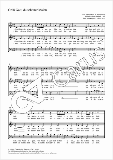 Gruss Gott, du schoner Maien