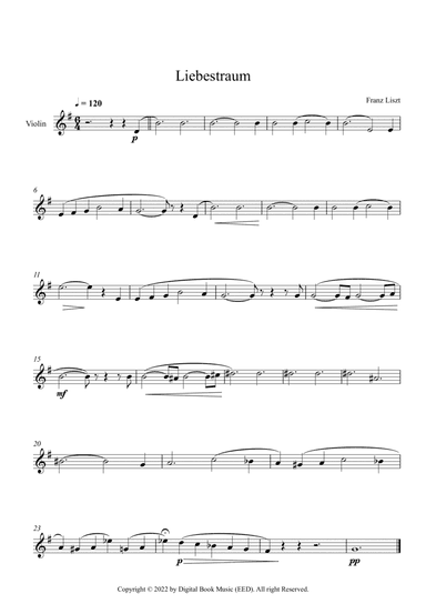 Liebestraum (Dream Of Love) - Franz Liszt (Violin)