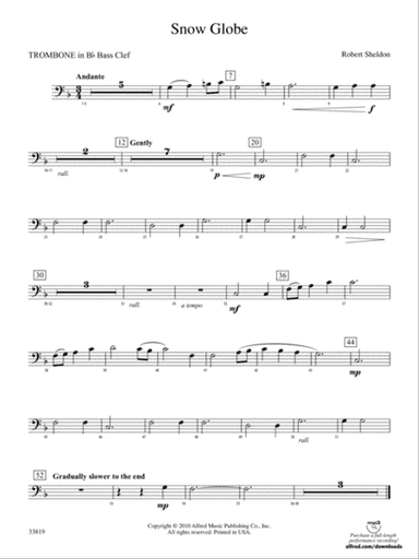 Snow Globe: (wp) 1st B-flat Trombone B.C.