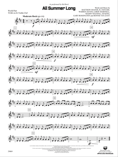 All Summer Long: (wp) E-flat Tuba T.C.