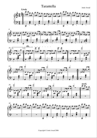 Tarantella for Solo Piano