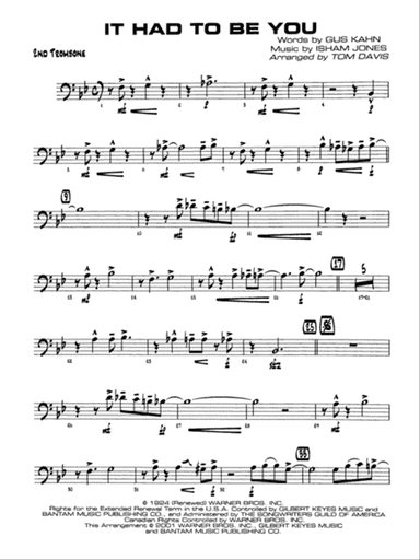 It Had to Be You: 2nd Trombone