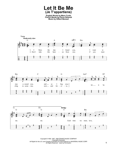 Let It Be Me (Je T'appartiens)