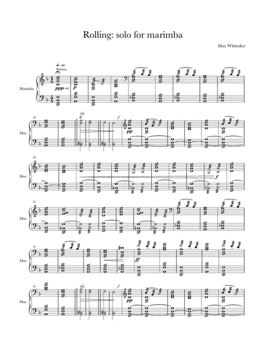 Rolling: solo for marimba