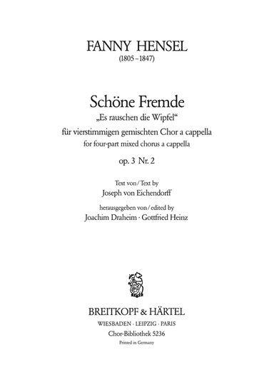 2 Songs from Gartenlieder Op. 3