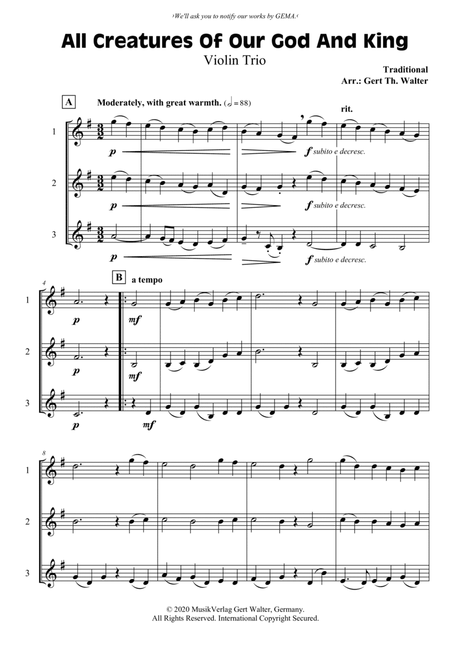 All Creatures Of Our God And King