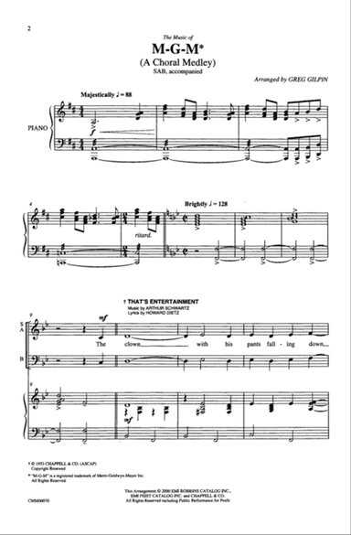 The Music of M-G-M (A Choral Medley)