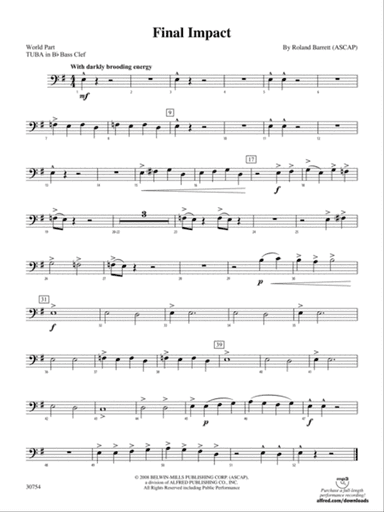 Final Impact: (wp) B-flat Tuba B.C.