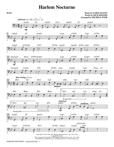 Harlem Nocturne (arr. Michele Weir) - Bass