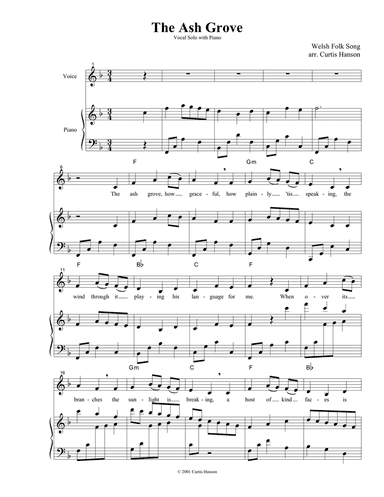 The Ash Grove (key of F)