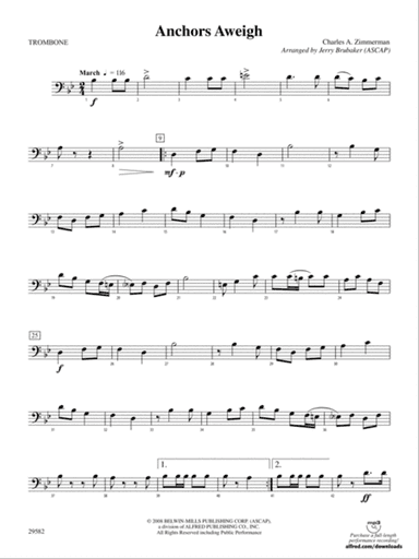 Anchors Aweigh: 1st Trombone