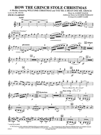 How the Grinch Stole Christmas: 2nd B-flat Clarinet