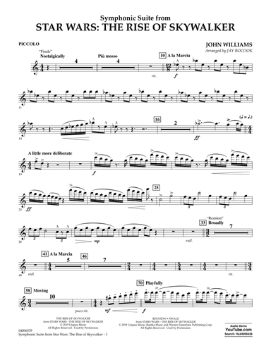 Symphonic Suite from Star Wars: The Rise of Skywalker (arr. Bocook) - Piccolo