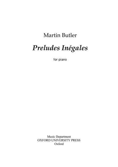 Preludes Inégales