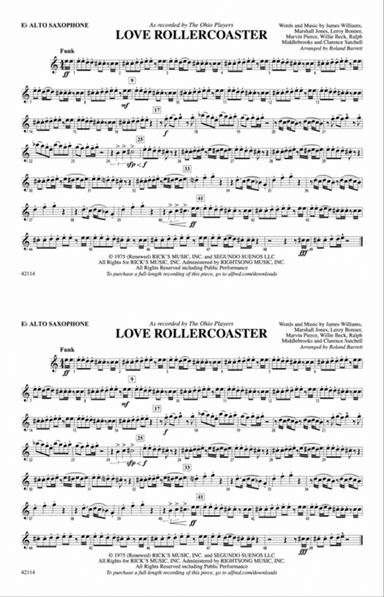 Love Rollercoaster: E-flat Alto Saxophone