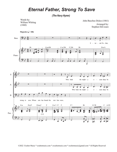 Eternal Father, Strong To Save (The Navy Hymn) (Vocal Trio - (SAB)
