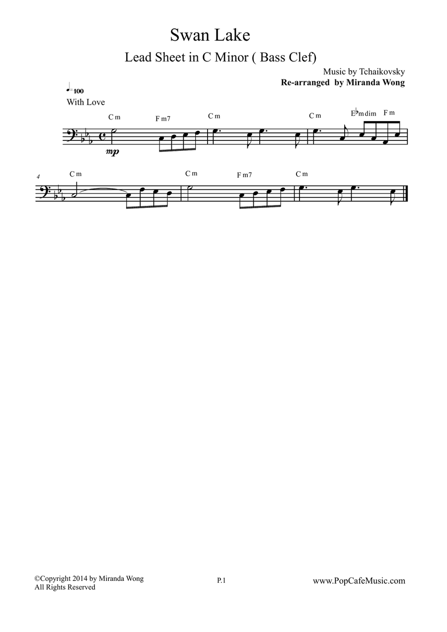 Swan Lake - Cello Solo in C Minor (Romantic Theme)