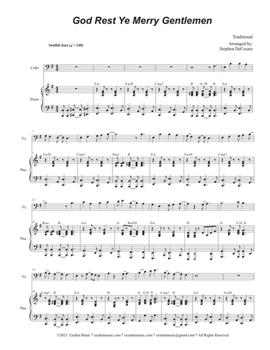 God Rest Ye Merry Gentlemen (Cello solo and Piano)