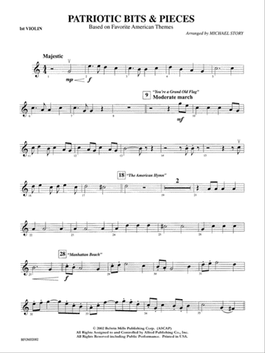 Patriotic Bits & Pieces (based on Favorite American Themes): 1st Violin