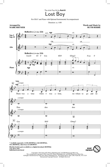 Lost Boy (arr. Mark Brymer)