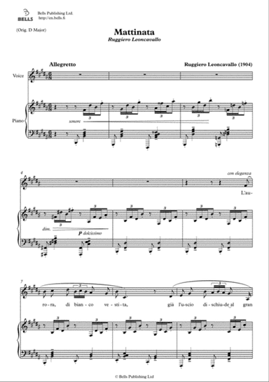 Mattinata (B Major)