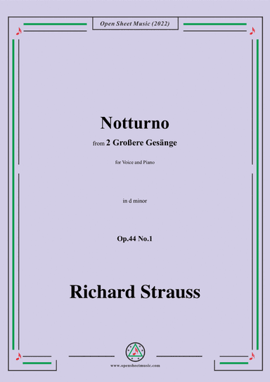 Richard Strauss-Notturno,in d minor,Op.44 No.1