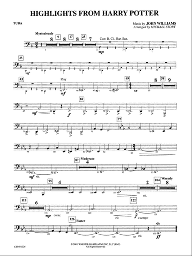 Harry Potter, Highlights from: Tuba